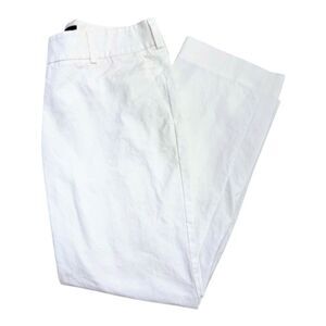 Piazza Sempione Womens White Pants Made in Italy Size 46 US 10 12 Luxury